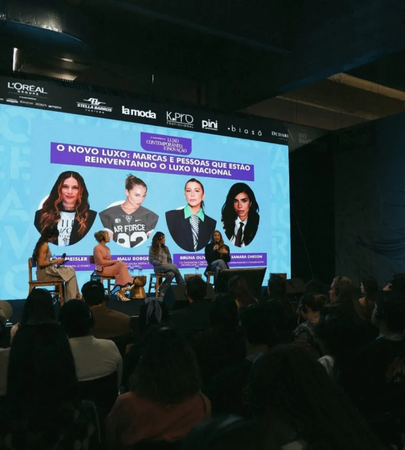 Criciumense Bruna Olivo representa moda de luxo em conferência no Rio de Janeiro