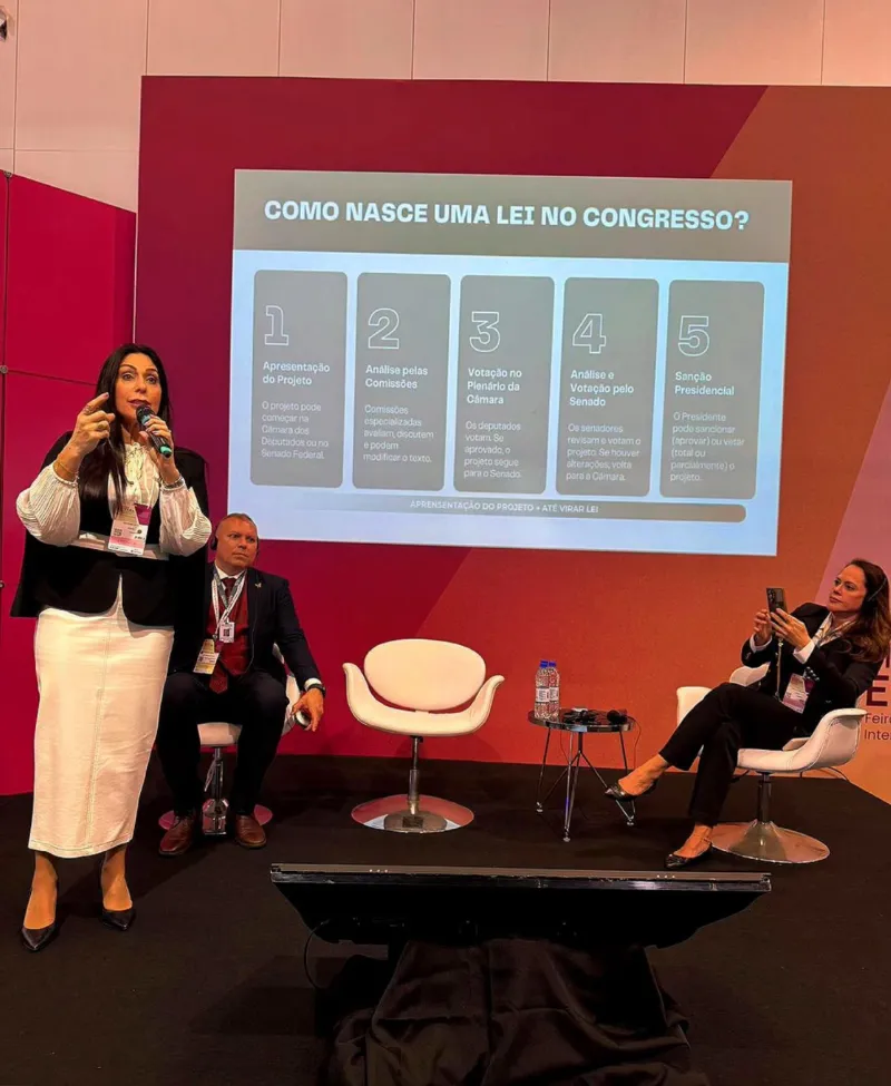 Deputada Geovania de Sá na maior feira de botox da América Latina