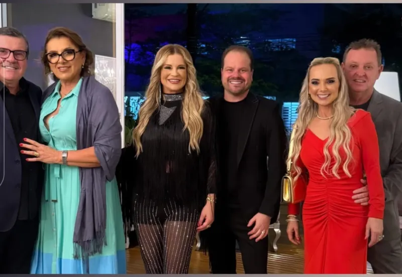 Élida Feltrin e Douglas Dalló reúnem o jet set social em festa luxuosa