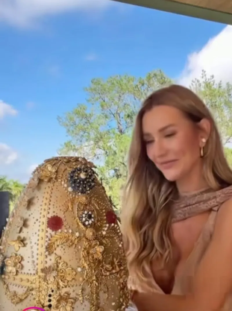 Páscoa de luxo: Ana Paula Siebert ostenta ovo de R$ 20 mil após passagem por Criciúma