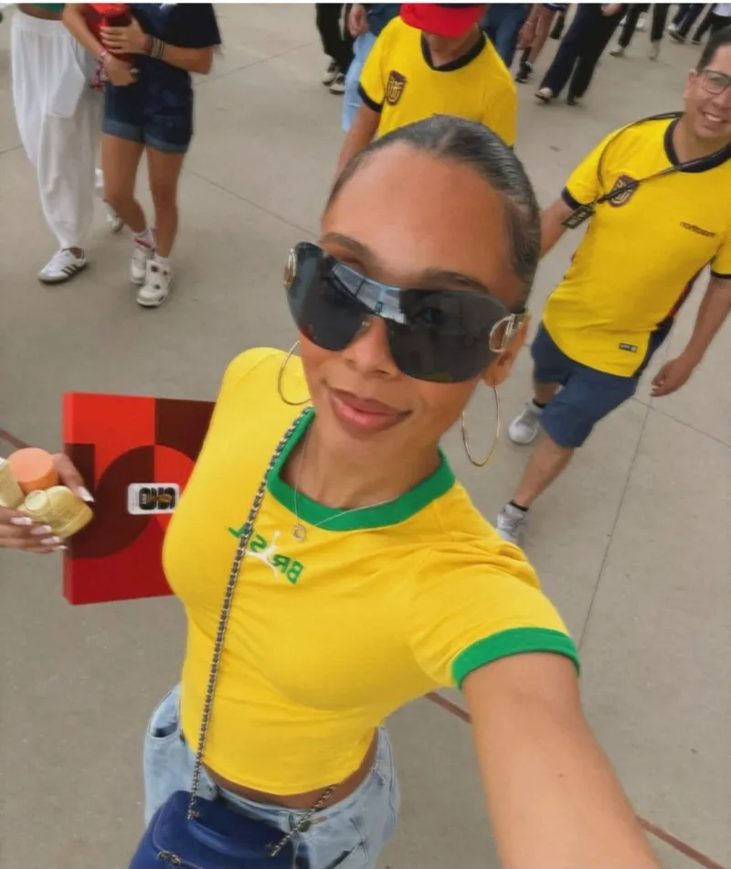 Modelo criciumense rouba a cena na decisão da Copa do Mundo no MetLife