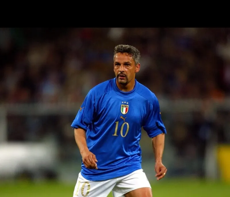 Éder do Criciúma e Roberto Baggio: encontro de dois ídolos da seleção italiana