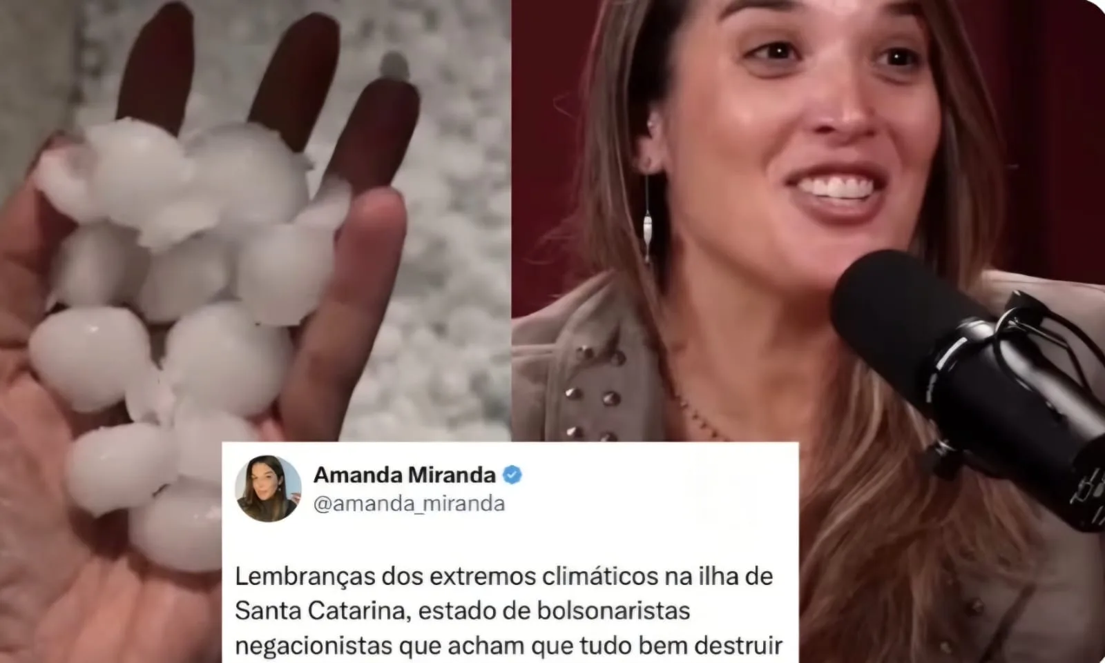 De “Nazilândia” ao granizo: jornalista de Araranguá culpa agro e Airbnb pelo temporal em SC